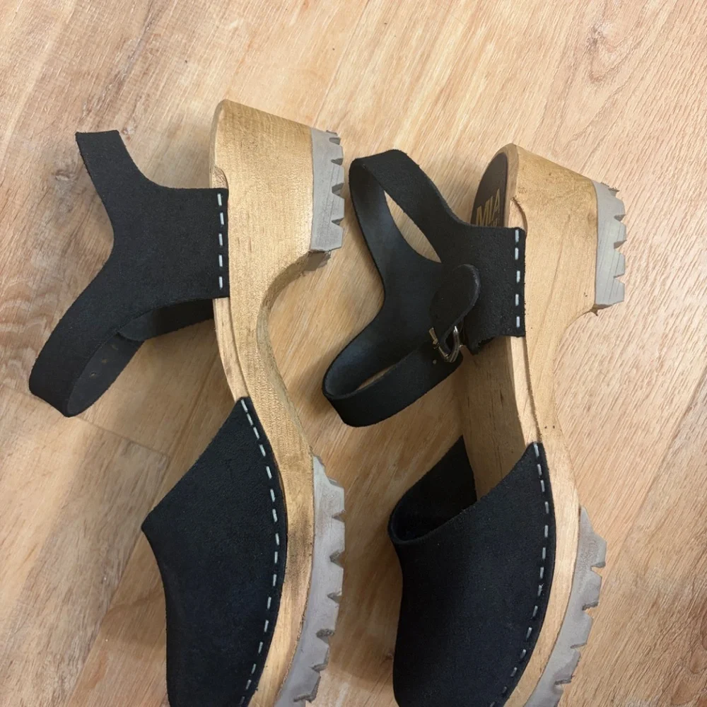 MIA swedish clogs, black suede, size EU 39 - Picture 6 of 8